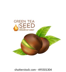 Green tea seed Oil Skin Care Cosmetic.