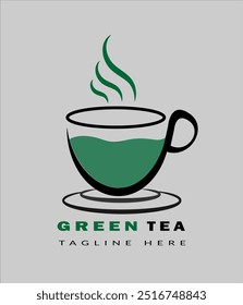 Design de logotipo verde Tea Shop