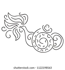 Green tea. Sketch. Vector illustration