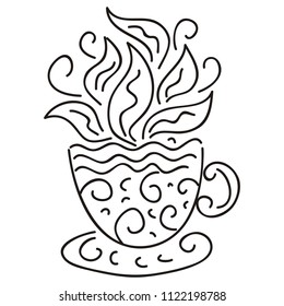 Green tea. Sketch. Vector illustration