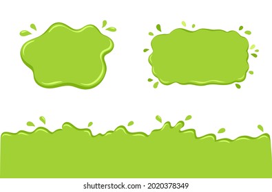 green tea splash, kiwi juice splash with drops vector illustration