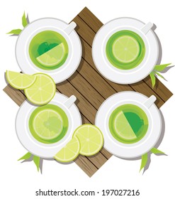 green tea vector