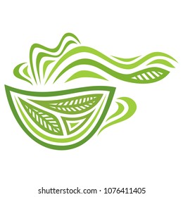 Green tea. Vector illustration