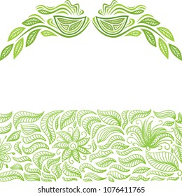 Green tea. Vector illustration