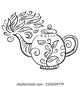 Green tea. Vector illustration