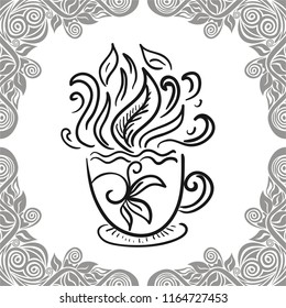 Green tea. Vector illustration