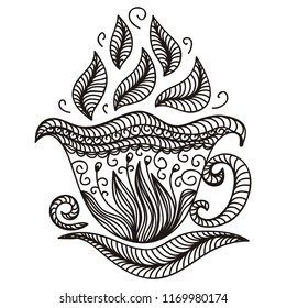 Green tea. Vector illustration