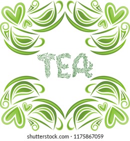 Green tea. Vector illustration