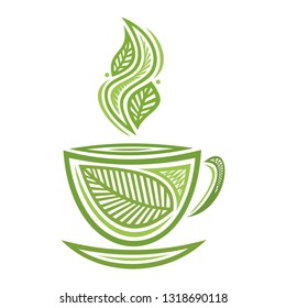 Green tea. Vector illustration