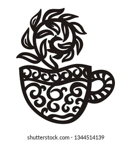 Green tea. Vector illustration