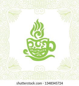 Green tea. Vector illustration