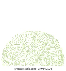 Green tea vector illustration