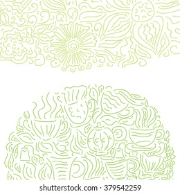Green tea vector illustration