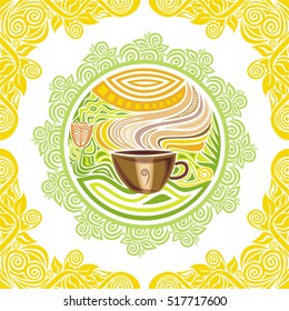 Green tea. Vector illustration.