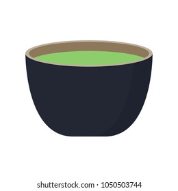 Green tea vector. matcha cip vector. free space for text. wallpaper.