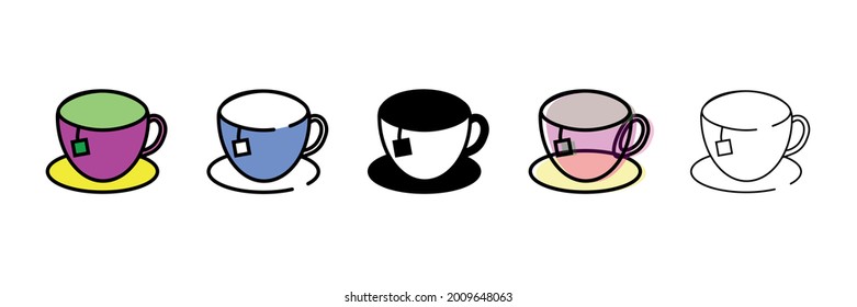 green tea vector type icon