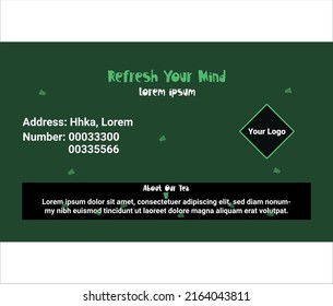 Green Tea Visiting Card Design