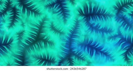 Green teal and black tie dye pattern Ink , colorful tie dye pattern abstract background. Tie Dye two Tone Clouds . Abstract batik brush seamless and repeat pattern design