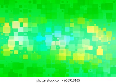 Green teal blue yellow vector abstract glowing background with random sizes rounded corners tiles 