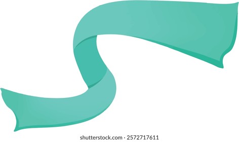 green teal confetti isolate on white background