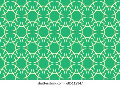 Green teal flower tribal pattern