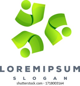 Green team logo design ready to use