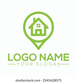 Green Tech Homes Green Logo Diseño de logotipo de Vector Imagen editable HOM Logo