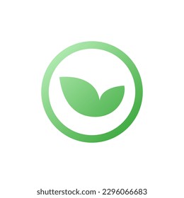 Green tech logo with a leaf logo icon vector illustration