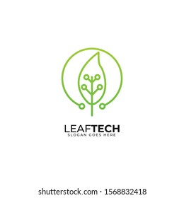 Green Tech Logo Template Design Vector, Emblem, Design Concept, Creative Symbol, Icon