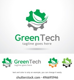 Green Tech Logo Template Design Vector