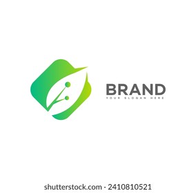 green tech logo Vector Template