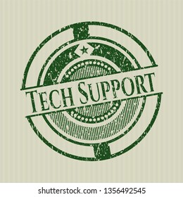 Green Tech Support rubber grunge texture seal