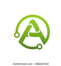 Green Tech Symbol A Logo
