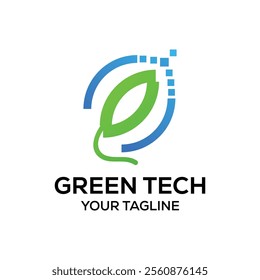 Green Tech technology logo Design