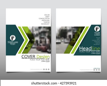 Green technology annual report brochure flyer design template vector, Leaflet cover presentation abstract geometric background, layout in A4 size