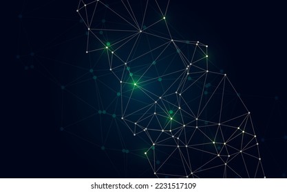 Green Technology background. Creative lighting template background