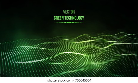 Green technology background. Green energy vector illustration eps10.