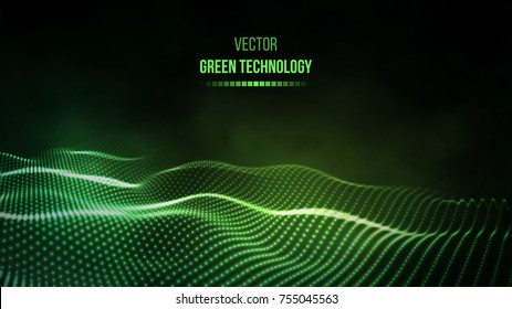 Green technology background. Green energy vector illustration eps10.