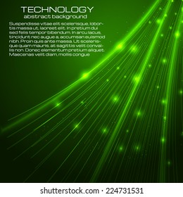Green technology background with space for your text. Vector illustration for your business artwork.