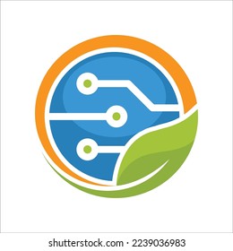 Green technology concept illustration vector icon.