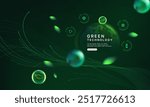 green technology futuristic and innovation background. Environment technology.Abstract technology background.Vector illustration.