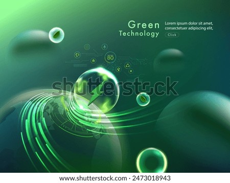 green technology futuristic and innovation background. Environment technology.Abstract technology background.Vector illustration.