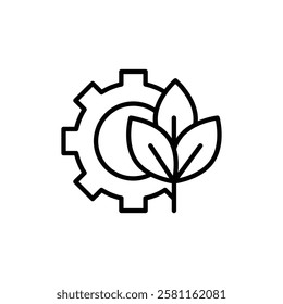 Green technology icon Art design illustration