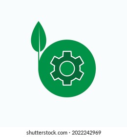 Green Technology Icon. Environment Management Element Symbol  - Vector.