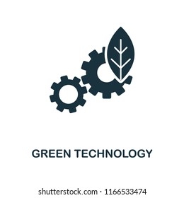 Green Technology icon. Monochrome style design from power and energy collection. UI. Pixel perfect simple pictogram green technology icon. Web design, apps, software, print usage.