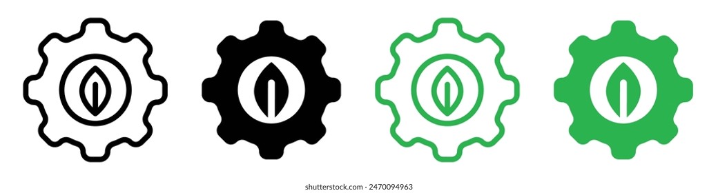 Green technology icon representing eco-friendly innovations and sustainability, suitable for environmental projects and green businesses