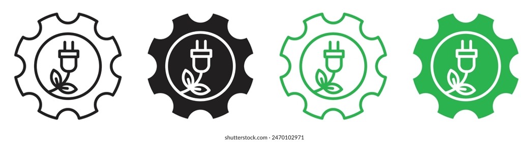 Green technology icon representing eco-friendly innovations and sustainability, suitable for environmental projects and green businesses