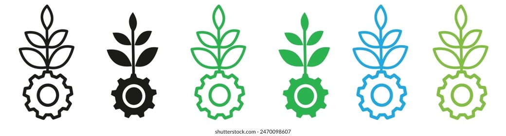 Green technology icon representing sustainable innovations and eco-friendly practices, suitable for environmental projects and green businesses