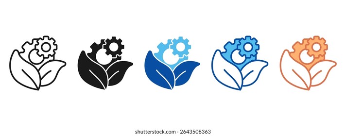 Green Technology Icon Set Multiple Style Collection