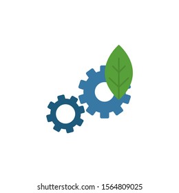 Green Technology icon. Simple flat element from power and energy collection. Creative green technology icon for templates, software and apps.